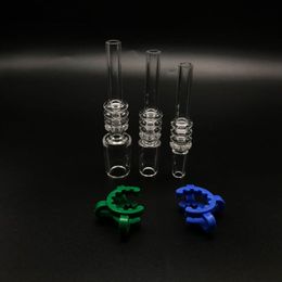 Punta de cuarzo para mini kits de colector de néctar Junta 10 mm 14 mm 18 mm con clips Keck de plástico gratis Cuarzo Banger Clavo Puntas de cuarzo