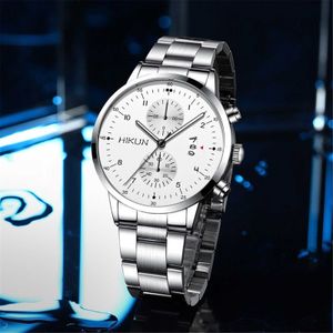 Montre à quartz chiffres arabes bracelet en acier inoxydable pour hommes 2022 tendance mode coréenne montre-bracelet décontractée