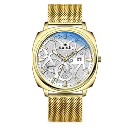 Quartz watch high qualitéwatches de haute qualité homme de luxe de luxe chronographe horloge en acier fashion