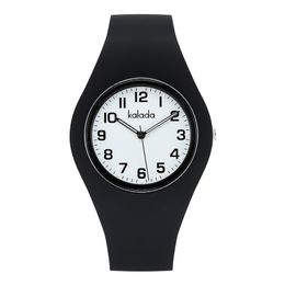 quartz horloge student fashion model dun polshorloge kinderen tijd witte en zwarte kleur 240321