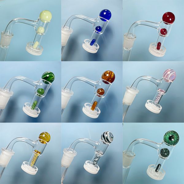 Quartzpro 4 mm d'épaisseur opaque inférieur Terp Slurper Quartz Banger Ensemble de banger de 14 mm Male Full Woud 15 couleurs Terp Perles disponibles - Bode de 20 mm biseauté