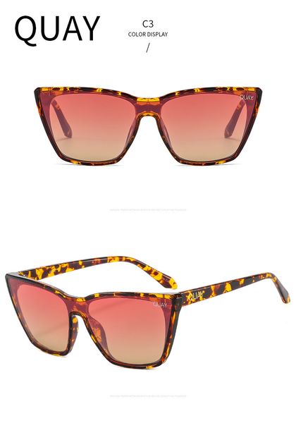 QUAY gafas de sol con montura cuadrada pequeña, moda femenina, personalidad retro, versión coreana, nuevas gafas de sol para mujer