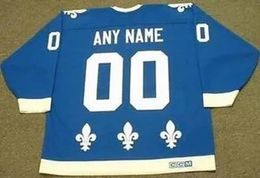 Maillots de hockey NORDIQUES DE QUÉBEC années 1980 CCM Vintage extérieur "personnalisé" personnalisé n'importe quel nomNo. Maillots personnalisés Goalit Coupe 76