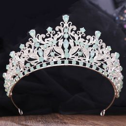 Queen 7 Colors Opal Crystal Butterfly Crown Femmes Filles Filles de mariage Party Bridal Elegant Hair Dress Accessoires Bijoux