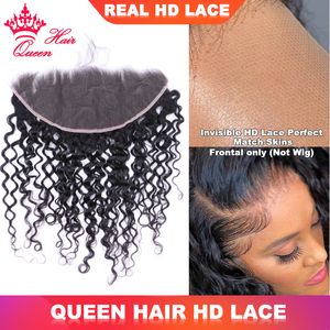 Real Invisible HD Lace Frontal Melt all color Skins Water Wave Lace Closure Virgin Human Raw Hair For Woman 13x6 13x4 Lace Frontal Pre Plucked Hairline with Baby Hair