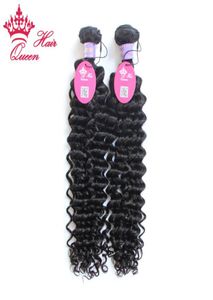 Queen Hair Virgin Malaysian Deep Wave Vierge Vierge Extensions Malaysian Curly Virgin Hair 2pcs Lot 8quot28quot100gpiece 1B4072570