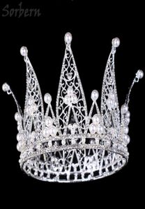 Queen Pageant Crown Tiaras Hair Accessories Princess Royal Crown Fine Handmade Diamond overdreven grote Crown Limited Edition9971200