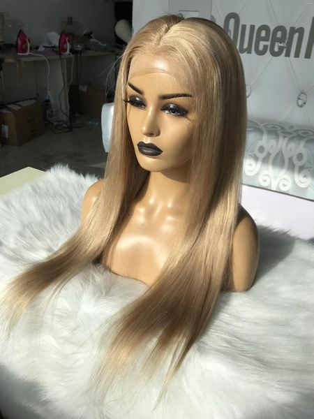 QueenKing cheveux avant dentelle perruque 150% densité miel blond cendré #12 couleur perruques européenne Remy nuit