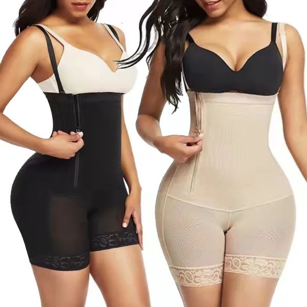 Queenral Mujeres Entrenador de cintura alta Body Shaper Control de barriga Corsé Adelgazante Vaina Plana Faja para el vientre Levantador de glúteos Body XS-6XL 240109