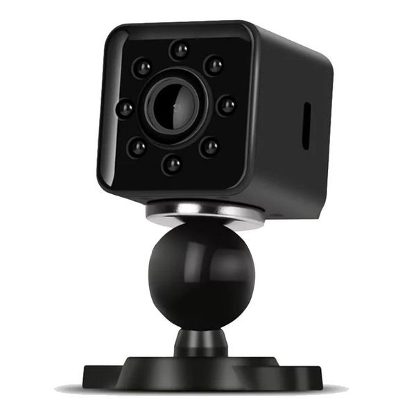 Quelima SQ13 Mini Car DVR 1080P HD Cámara DV deportiva Visión nocturna con 8 luces IR Ángulo FOV de 155 grados - Negro