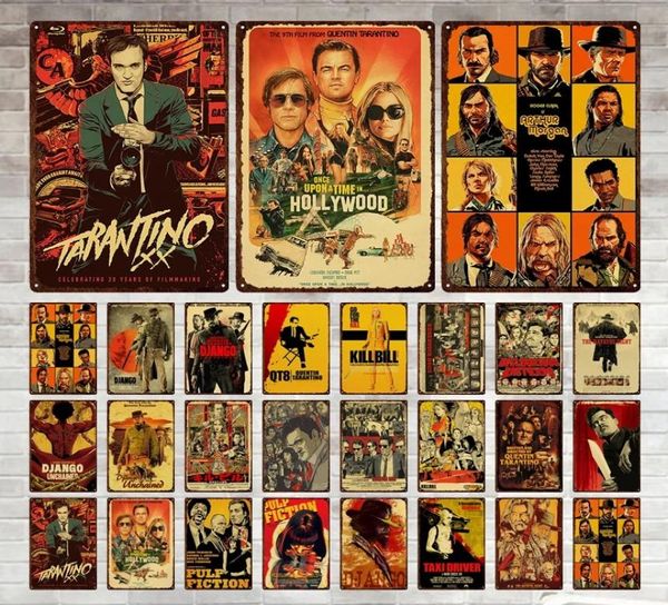 Quentin Tarantino-pintura de Metal de película, cartel de estaño, placa con afiche Retro, pegatinas de pared para Bar y Club, placa Vintage para decoración del hogar, Iron4157843