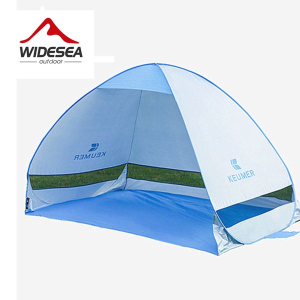 Tienda de playa de apertura automática rápida, refugio solar con protección UV, toldo impermeable emergente, mirador abierto para acampar al aire libre, pescar