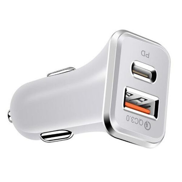 Chargeurs de voiture rapides QC3.0 QC SCP PD Connecteur USB rapide de type C n pour tous les téléphones intelligents