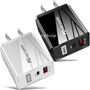 Charge rapide 3.0 20W TYPE C PD chargeur mural adaptateur secteur Portable prise ue US pour Iphone 11 13 12 14 15 Pro Max Samsung htc F1 avec boîte