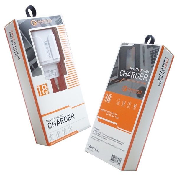 Caricabatterie USB Quick Charge 3.0 QC3.0 Caricabatteria rapido Adattatore per spina UE US Telefono cellulare per Samsung S 8 9 note 4 5 10 Xiaomi Huawei con confezione