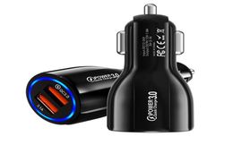 Charge rapide 30 Chargeur de voiture USB double 5V3A Turbo Turbo Charge de téléphone mobile pour adaptateur de voiture iPhone Xiaomi9220229