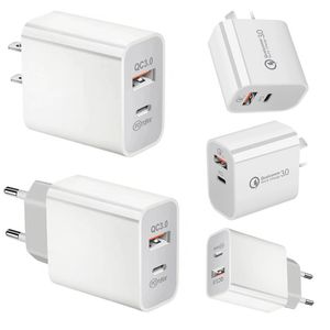 Chargeur rapide QC 3.0 PD 18W type-c, Port USB C, prises EU US UK AU, adaptateur de charge rapide et sûr, chargeurs muraux pour la maison