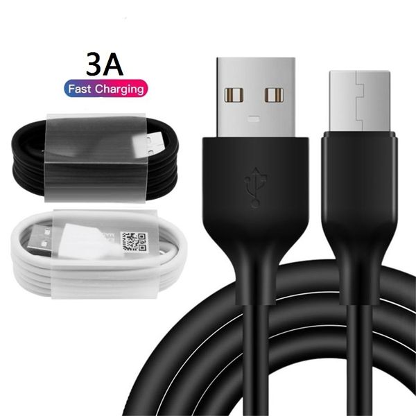 Cables Micro USB tipo c USB-C 1M 3FT 3A OD3.6 cable de carga rápida para Samsung Galaxy s8 s9 s10 s20 htc lg teléfono android