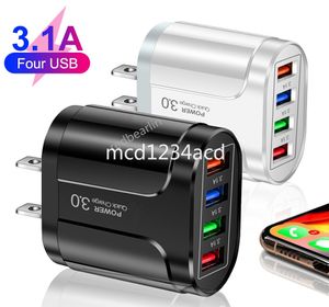 Chargeur mural Usb 3.1A, 4 Ports USB, charge rapide, adaptateur d'alimentation Portable, prises ue US, pour Iphone 13 14 15 pro Samsung Huawei M1