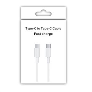 Snel oplaadtype C tot Type C-kabels 1m 3ft 2m 6ft C-C kabeldraad voor Samsung S10 S20 S22 S23 HTC LG Anroid-telefoon met retailbox