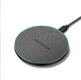 Snel opladen Wireless Fast Charger Cloth Art USB Tpye C QC 3.0 Mobiel telefoonstation met LED -licht voor iPhone 14 13 12 11 Samsung Xiaomi