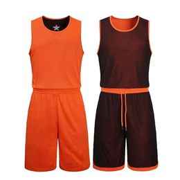 Sneldrogende jongens heren basketbalshirt set Kind kindershirts en shorts Mannelijke sportkleding Aangepaste mouwloze set 240312