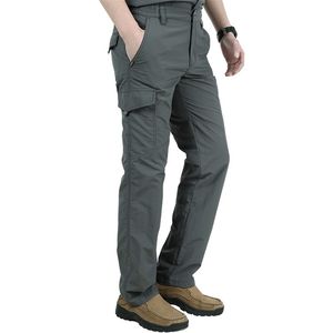 Pantalons décontractés à séchage rapide pour hommes Armée d'été Pantalons minces pour hommes Pantalons cargo tactiques pour hommes légers Gris Bleu marine Vert 201110