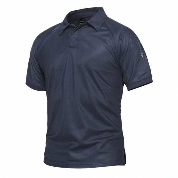 Polo tactique militaire à séchage rapide, costume grenouille, uniforme à manches courtes, uniforme de combat décontracté, chemises d'entraînement pour hommes L2ny #