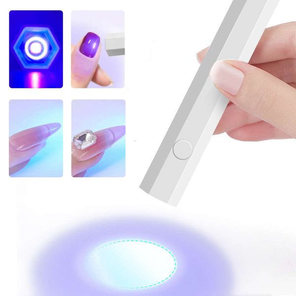 Fototerapia seca rápida Hine 3 LED UV LED 3W Herramienta de manicura de lámpara de uñas Herramienta de manicura recargable Equipo de salón