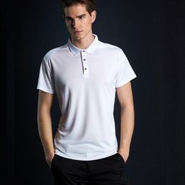 Sneldrogende polos slim fit polo shirt mannen massief ademend mode mannen poloshirt korte mouw merken goedkope camisa masculina kwaliteit