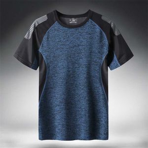 T-shirt de Sport à séchage rapide pour hommes, manches courtes, décontracté, en coton, grande taille asiatique M-5XL 6XL 7XL, Top T-Shirts de GYM, vêtements 220118