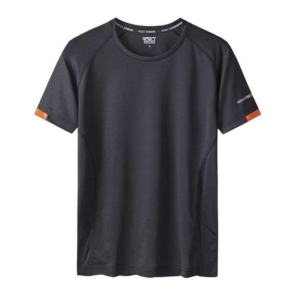 T-shirt de Sport à séchage rapide pour hommes, manches courtes, décontracté, blanc, surdimensionné, 6XL, 7XL, 8XL, 9XL, Top T-Shirts, vêtements de gymnastique, 220629