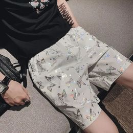 Snel droog met ijs shorts voor mannen bloemen bedrukte home anime grafische man korte broek nieuwigheid in y2k baggy stijlvolle fit cortos dun 240506