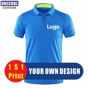 Snel drogende ademende sportpolo shirt op maat gemaakte print borduursel ontwerpbedrijf 8 kleuren tops S-4XL ONECOOL 240408