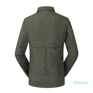 Chemises d'extérieur à séchage rapide pour hommes, vêtements respirants et amovibles, Camisa Pesca, sport, pêche, Trekking, randonnée, 233N