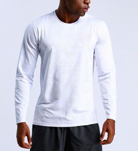 Sneldrogend sportshirt T-shirt met lange mouwen basketbaltraining fitnesskleding buiten hardlopen ademende sport T-shirts met O-hals T-shirts