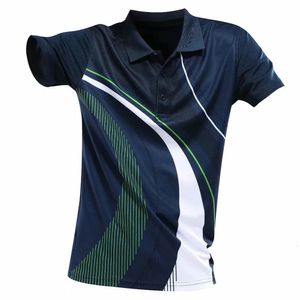 Vêtements de Tennis de Table à séchage rapide pour hommes, T-shirt avec impression, uniformes de Badminton, combinaison de sport de course d'été, 240306