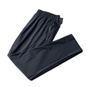 Pantalon de Yoga à séchage rapide décontracté en soie glacée élastique respirant pantalon de course pantalon de Fitness sport pour hommes Fitness climatisation cylindre droit