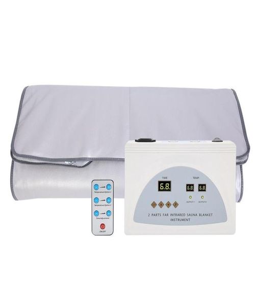 Effet rapide 2 Zone Infrarouge Sauna Couverture FIR Infrarouge lointain Minceur Chauffage SPA Thérapie PORTABLE PERTE DE POIDS DETOX machine5371215