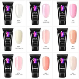 Extensión rápida Gel esmalte de uñas Nude Nude Rosa transparente para uñas francesas Extensiones de dedo barniz de arte de uñas