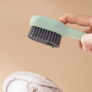 Moussage rapide Nettoyer plus facile à se brosse à chaussures à poils à poils à poils à poils à poils de haute qualité Brosse de chaussures à poignée longue multifonctionnelle