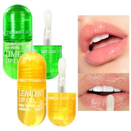 Quick Hair Puff Natural Clear Max Lip Gloss Green Lemon Capsule Lip Oil Hidratante e hidratante Glass Lip Gel para niñas