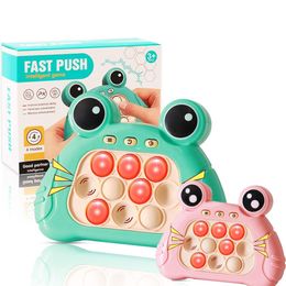 Quick Push-console met directe geluidsfeedback Handheld snelle snelheid Duwen Game Pop Interactief educatief zintuiglijk fidget-speelgoed voor kinderen Volwassenen Cadeau voor kinderen 3-12