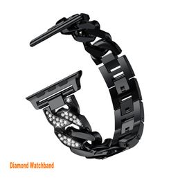 Correas de reloj de liberación rápida de acero inoxidable para Apple Watch Band 45 mm 44 mm 42 mm 41 mm 40 mm 38 mm Pulsera de repuesto de malla magnética iWatch Series 7 SE 6 5 Hombres Mujeres