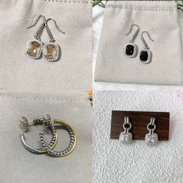 Vente rapide DY oreille Stud designer bijoux de mode femme boucle d'oreille de luxe livraison gratuite crochet torsadé fil boucle boucles d'oreilles en argent sterling 14 carats plaqué or collier