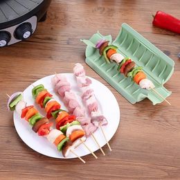 Snel spies Easy Barbecue Kebab Maker Meat Brochettes SCEEWER Machine BBQ Grill Accessories Tools Set keukenaccessoires nuttig