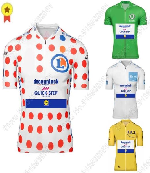 STEP SÉPROST FRANCE VOIR CYCLING MAISEY JAUNE BLANC GREEN ROUGE ROUGE BICYLEMENT MAISTRES POLKA DOT CHEPRODS ROAD CHIRTS MAILLOT RACKING SE4131771