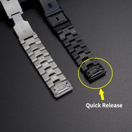 Sangle d'alliage Titanium QuickFit 26 mm 22 mm pour Garmin Fenix ​​7 7x Pro Band Epix Pro (Gen 2) 47mm 51mm Fenix ​​5xplus 6xpro Watchband