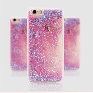 Quicksand Liquid Diamond Hard Plastic PC CellPhone Cases pour iPhone 13 12 11 Pro Max XR X XS 8 7 6S Bling Glitter Gold Foil Star Phone Cover
