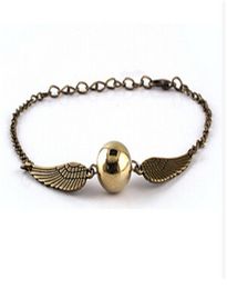 Bracelets de bracelet de poche Golden Golden Golden Bracelet Ailes Vintage Retro Tone pour hommes et femmes8703111